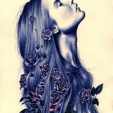 Схема вышивки «девушка»