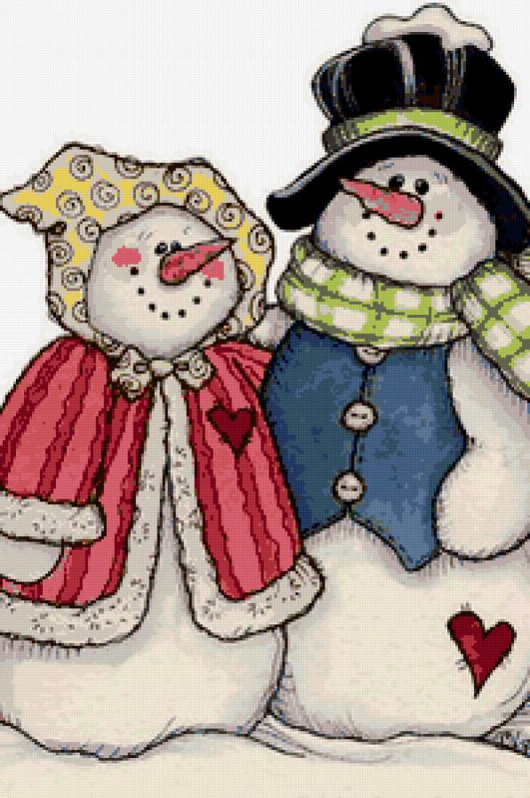 Снеговики - для детей - предпросмотр