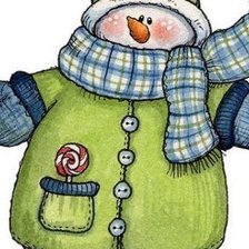 Схема вышивки «Снеговик»