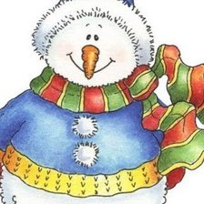 Схема вышивки «Снеговик»