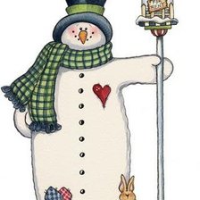 Схема вышивки «Снеговик»