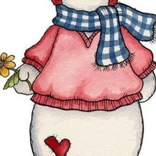 Схема вышивки «Снеговик»