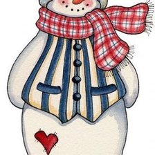Схема вышивки «Снеговик»