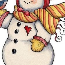 Схема вышивки «Снеговик»