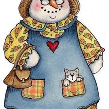 Схема вышивки «Снеговик»