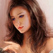 Схема вышивки «девушка»