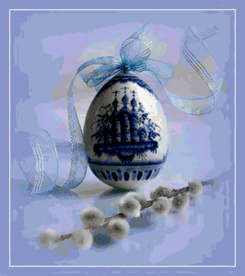 гжель - гжель, яичко, пасха - предпросмотр