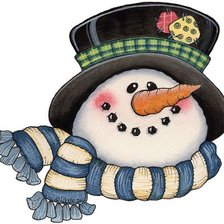 Схема вышивки «Снеговик»
