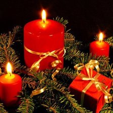 Схема вышивки «Новогодние свечи»