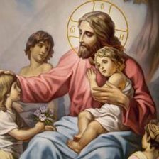 Схема вышивки «Господь благословляет детей»