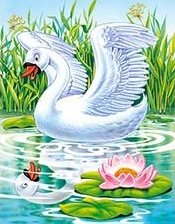 Схема вышивки «лебедь»