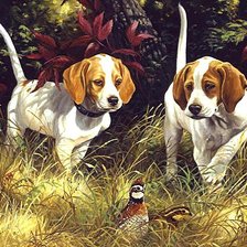 Схема вышивки «Охотники»