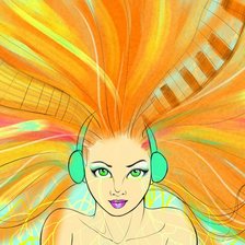 Схема вышивки «Девушка»