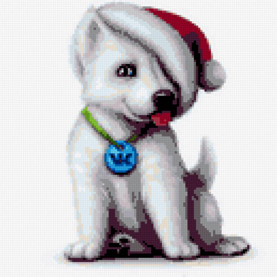 пёсик - новый год, щенок, рождество - предпросмотр