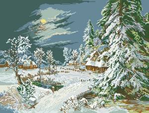 ЗИМНЯЯ НОЧЬ - природа - оригинал