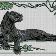 Схема вышивки «пантера»