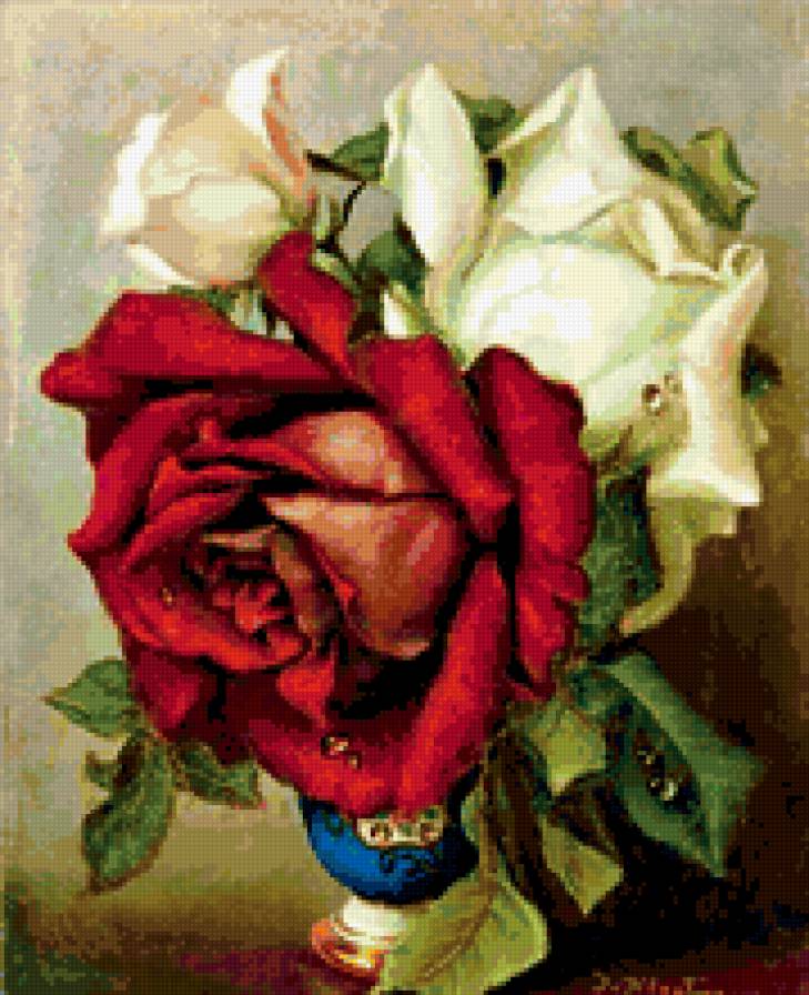 розы - природа, романтика, , букет, натюрморт, цветы - предпросмотр