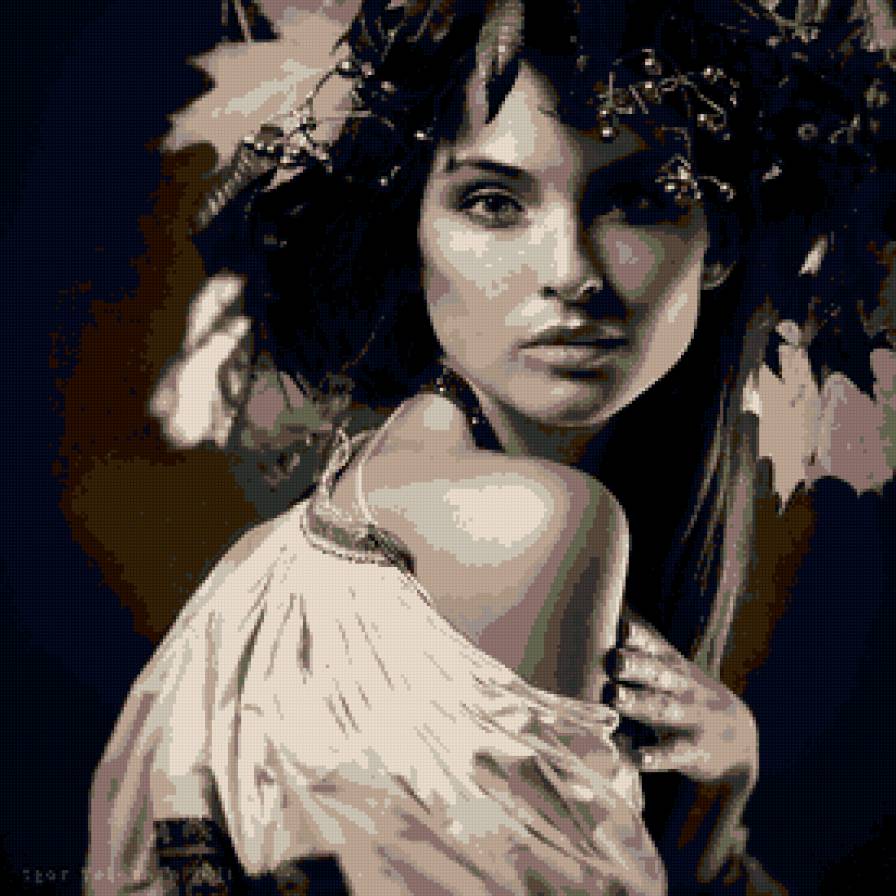 девушка - женщина, люди, подушка, гламур, черно-белое, монохром, девушки, портрет - предпросмотр