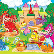 Схема вышивки «дракошки»