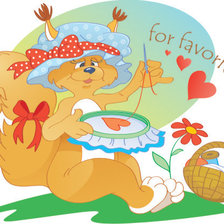 Схема вышивки «белочка»