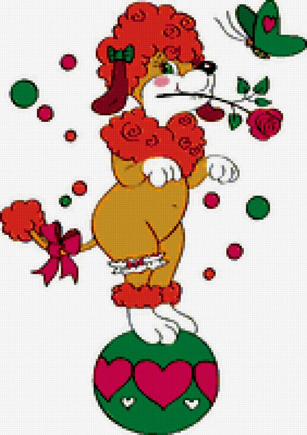 песик - зверята, собака, собачка, детям, муль, мультяшки, собачки, цирк, детская - предпросмотр