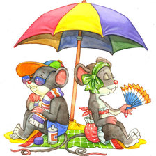 Схема вышивки «мышки»