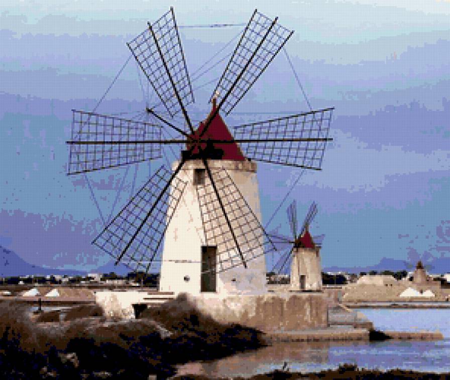 Мельница - мельница, ветряк - предпросмотр