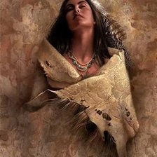 Схема вышивки «индейская женщина»