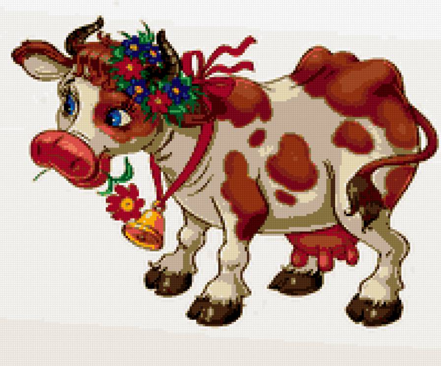 коровка - детям, зверята, детская, мультик, корова, мультяшки - предпросмотр