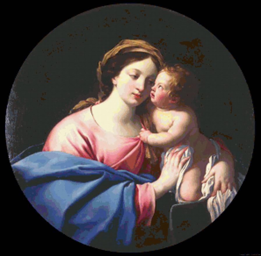 Simon Vouet - детя, мать, мадонна, ребенок - предпросмотр