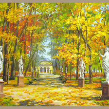 Схема вышивки «осень в летнем саду»