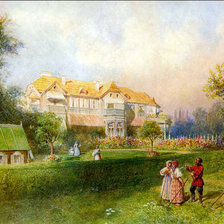 Схема вышивки «Петергоф фермерский дворец»