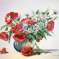 Схема вышивки «летний букет»