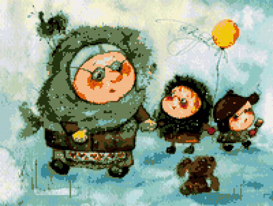 Бабуля - абушка и внуки - предпросмотр