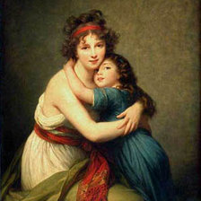 Схема вышивки «г-жа Брун и дъщеричката й»