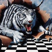 Схема вышивки «тигр»