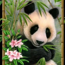 Схема вышивки «панда»