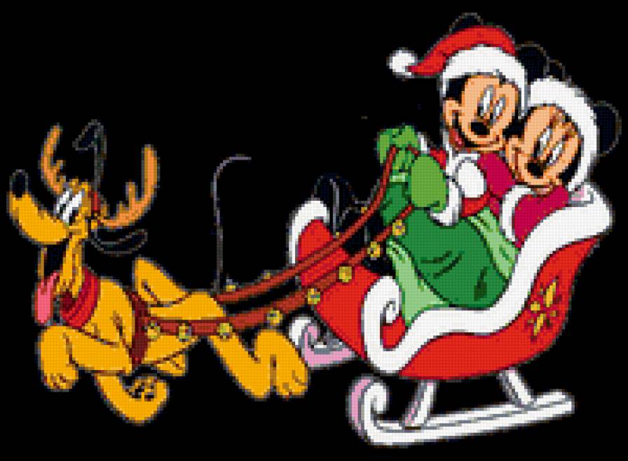 дисней - плуто, мультики, микки, детям, новый год, детская, мультяшки - предпросмотр