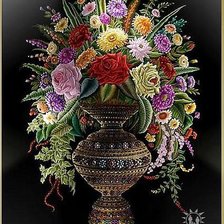 Схема вышивки «Букет в вазе»