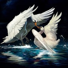 Схема вышивки «Лебеди»