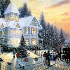 Схема вышивки «Рождественская ночь»