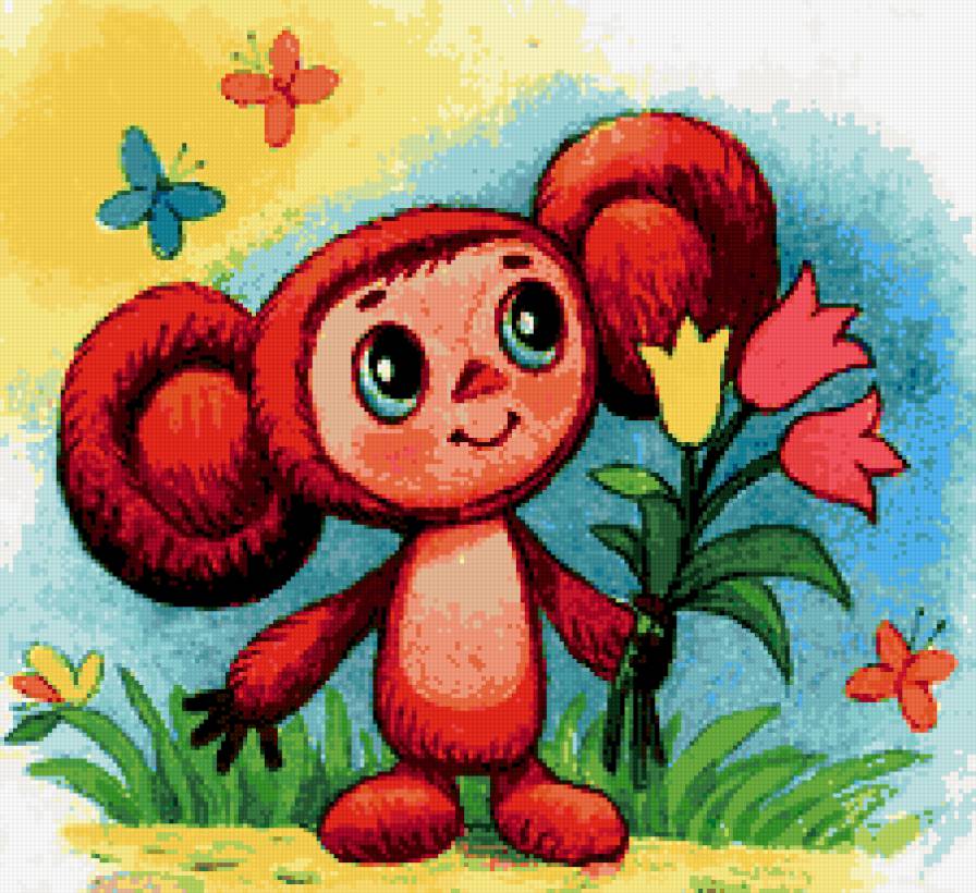 Чебурашка - сказка, цветы, детки, чебурашка, детские сюжеты, мульфильм - предпросмотр