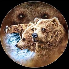 Схема вышивки «Медведи»