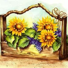 Схема вышивки «Подсолнухи»