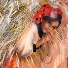 Схема вышивки «девушка»