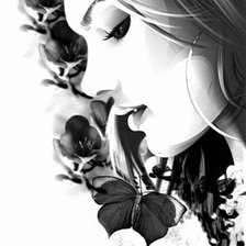 Схема вышивки «девушка»