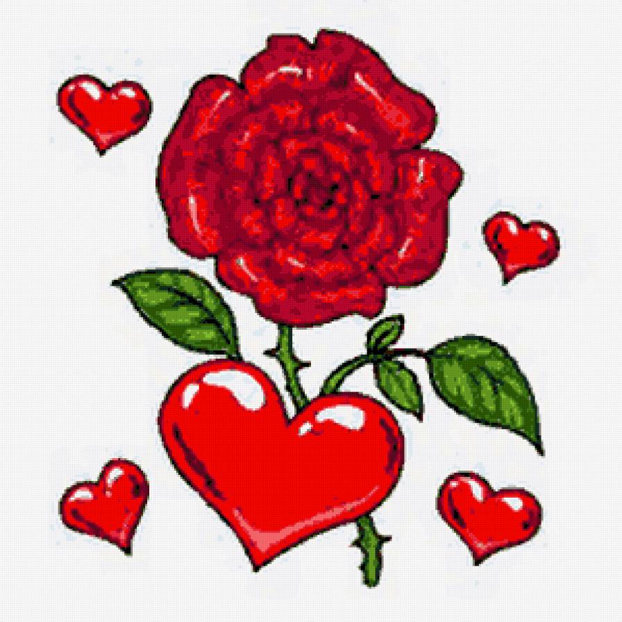 Валентинка - валентинки, валентиинка, сердечко, розочка, сердечки, любовь - предпросмотр