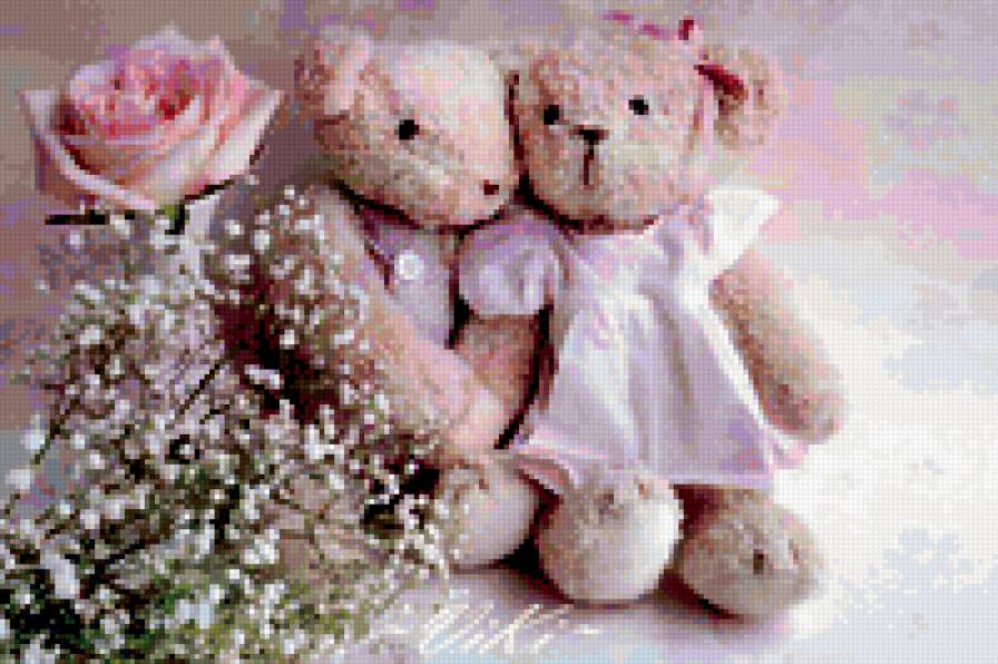 Медвежата 1 - салфетка, нежное, подушка, дети, мишки, детские, медвежата - предпросмотр