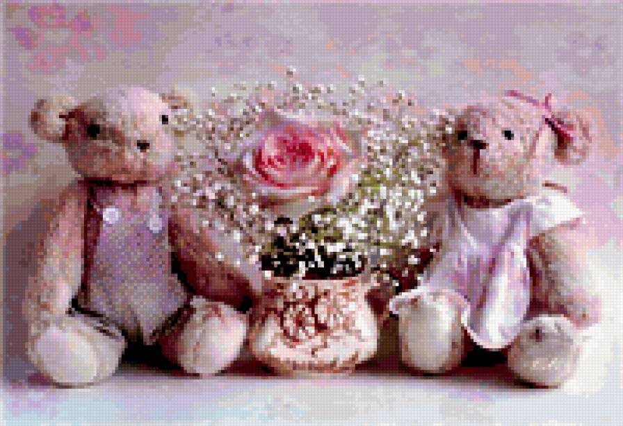 Медвежата 2 - медвежата, детские, нежное, дети, подушка, мишки, салфетка - предпросмотр