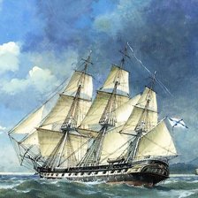 Схема вышивки «Парусник»